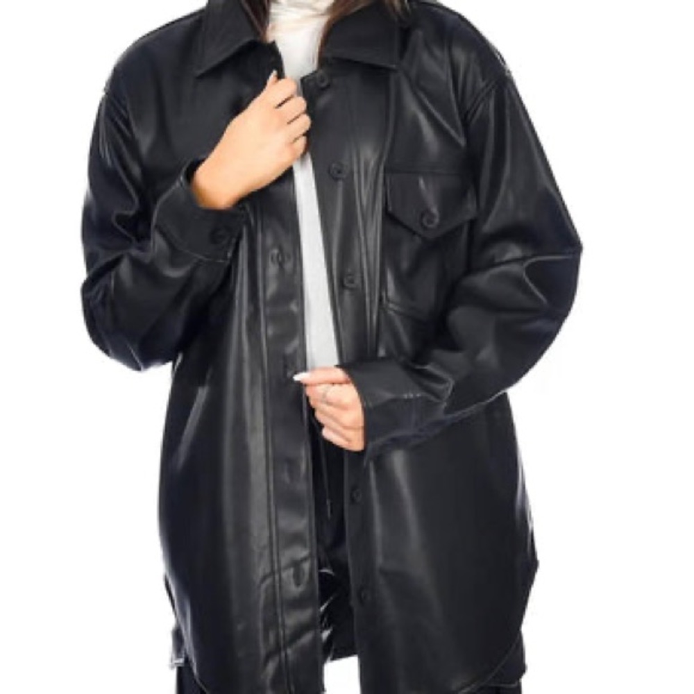 Women’s DIP Faux Leather Shacket
